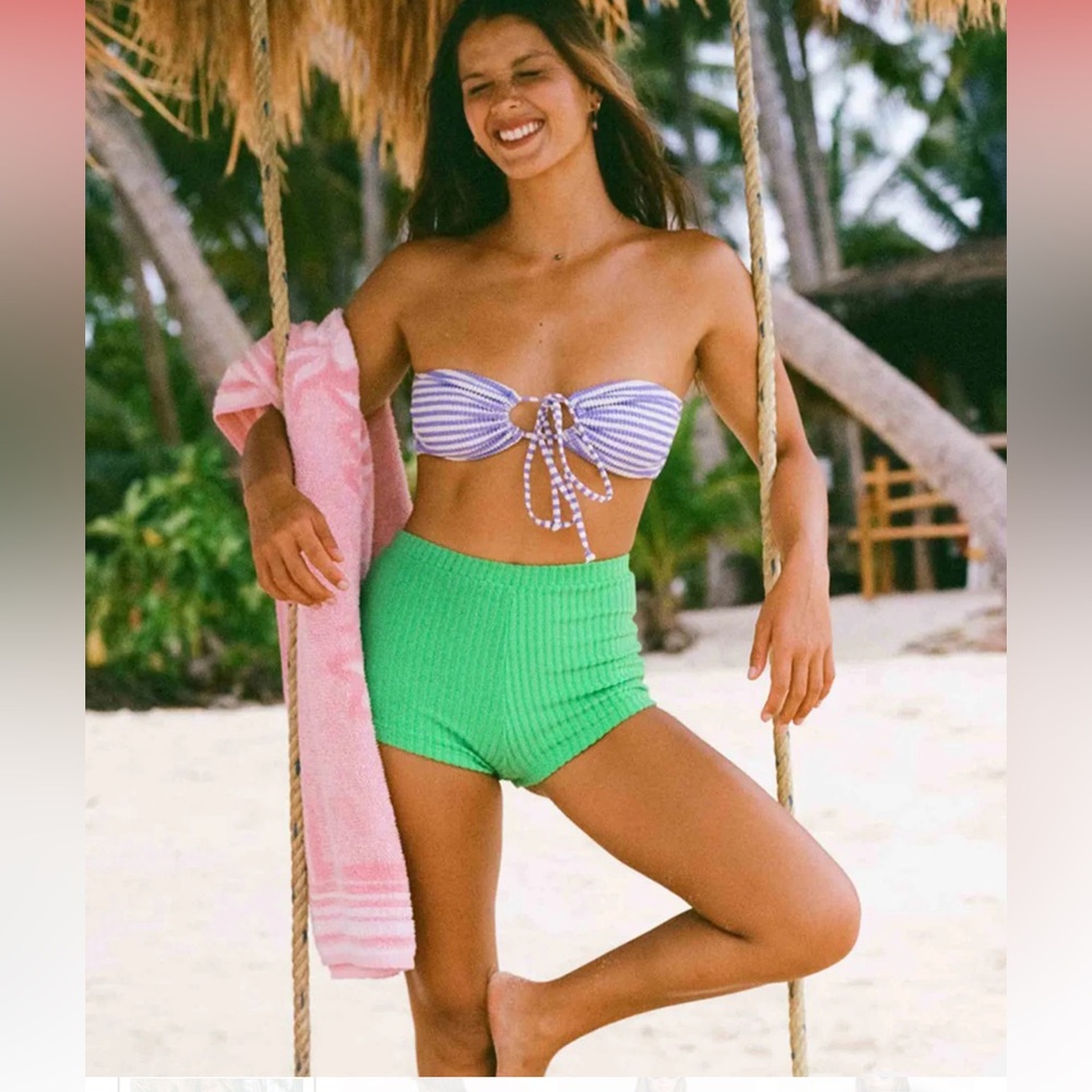 🔥🔥 BILLABONG / Josie In The Loop Boyshort Bikini Swim Bottom